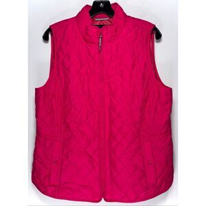 Talbots hot pink vest size large petite